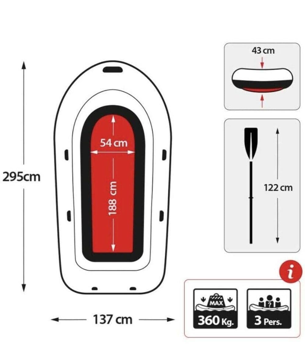 Intex Seahawk 3 Schlauchboot, für 3 Personen, inklusive Paddel, Grün