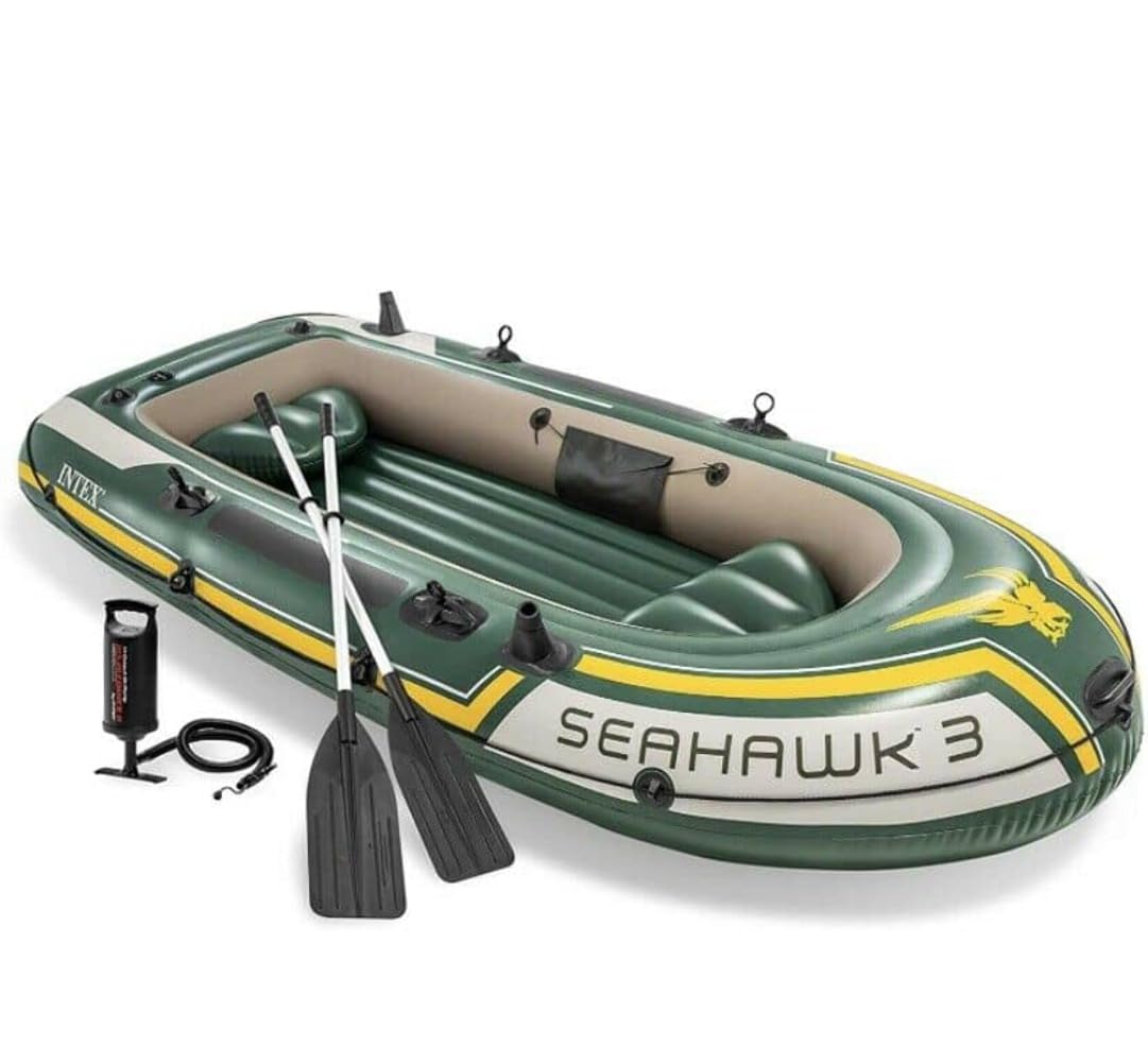 Intex Seahawk 3 Schlauchboot, für 3 Personen, inklusive Paddel, Grün
