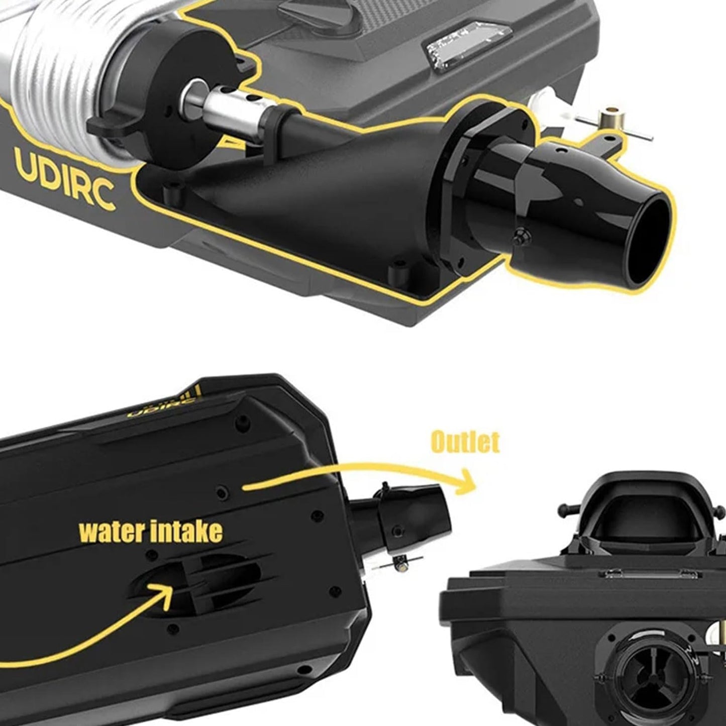 captainrc RC Jet Boot, bürstenlos, 25+ KPH, für Seen und Flüsse, mit 2 Akkus
