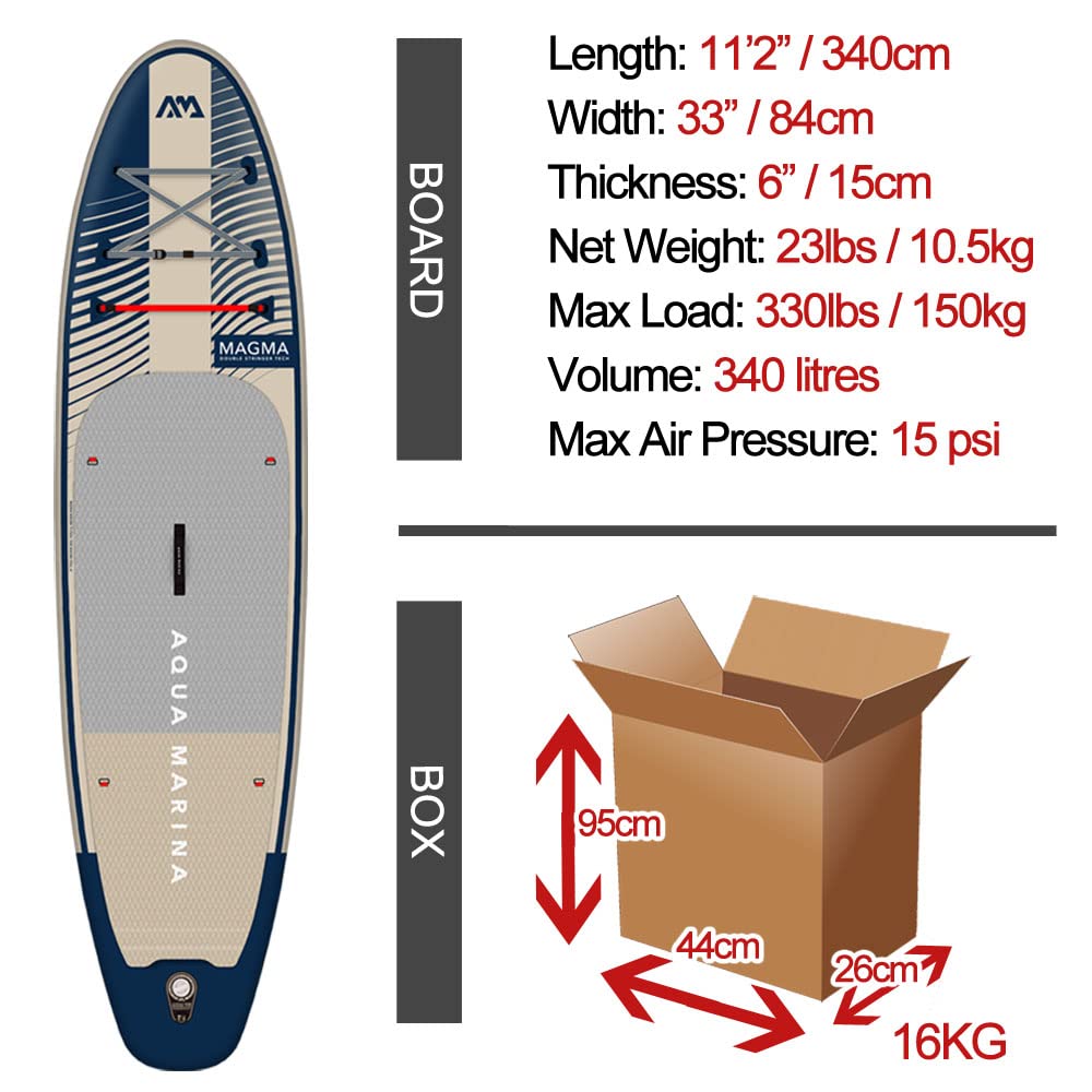 Aqua Marina Magma aufblasbares SUP Board, 340 cm