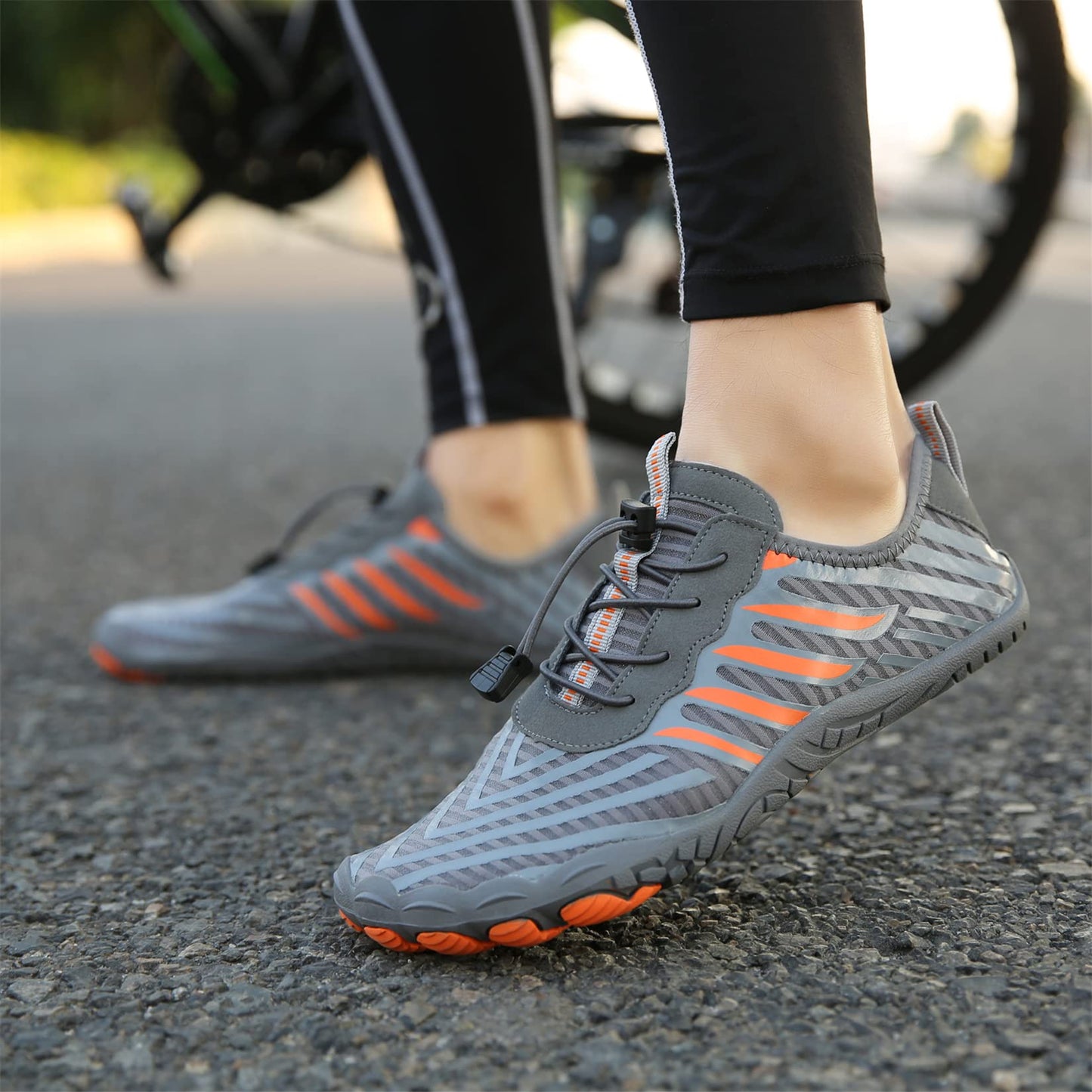 Teechodina Barfuß-Traillaufschuhe, Unisex, Grau