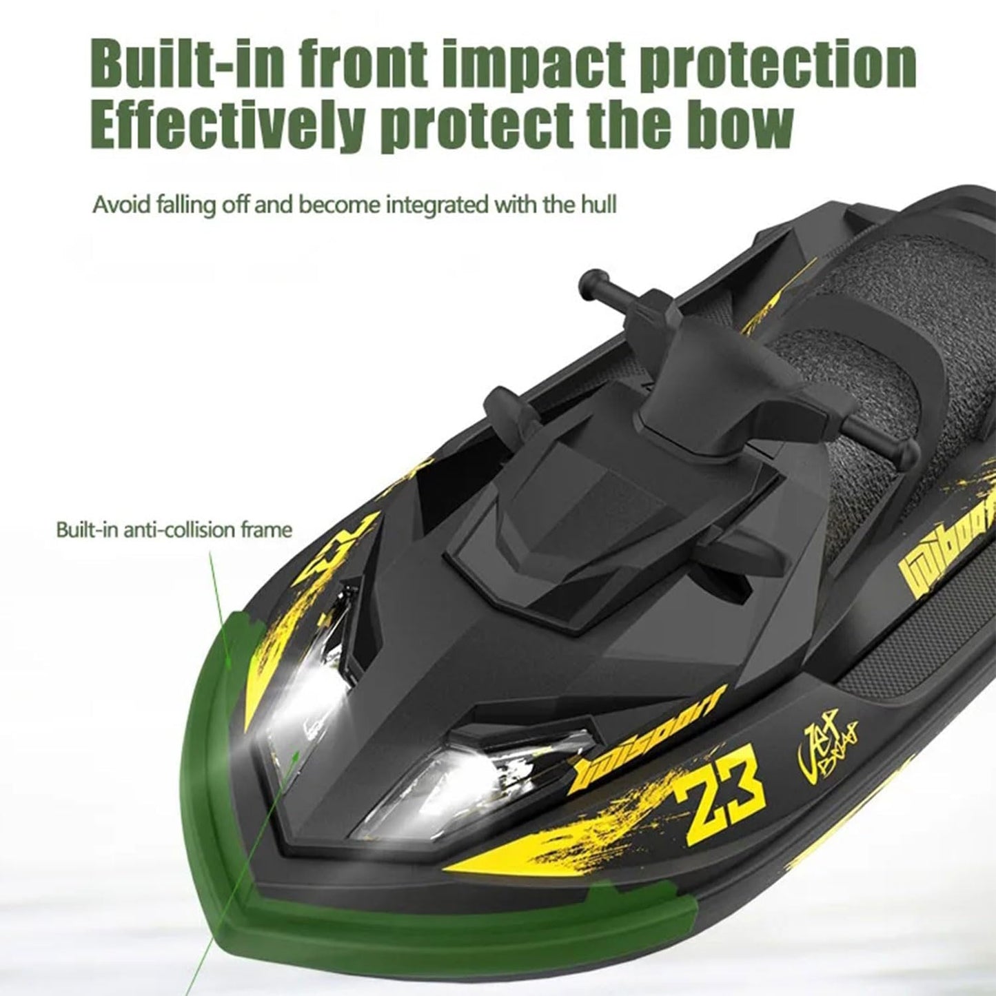 captainrc RC Jet Boot, bürstenlos, 25+ KPH, für Seen und Flüsse, mit 2 Akkus