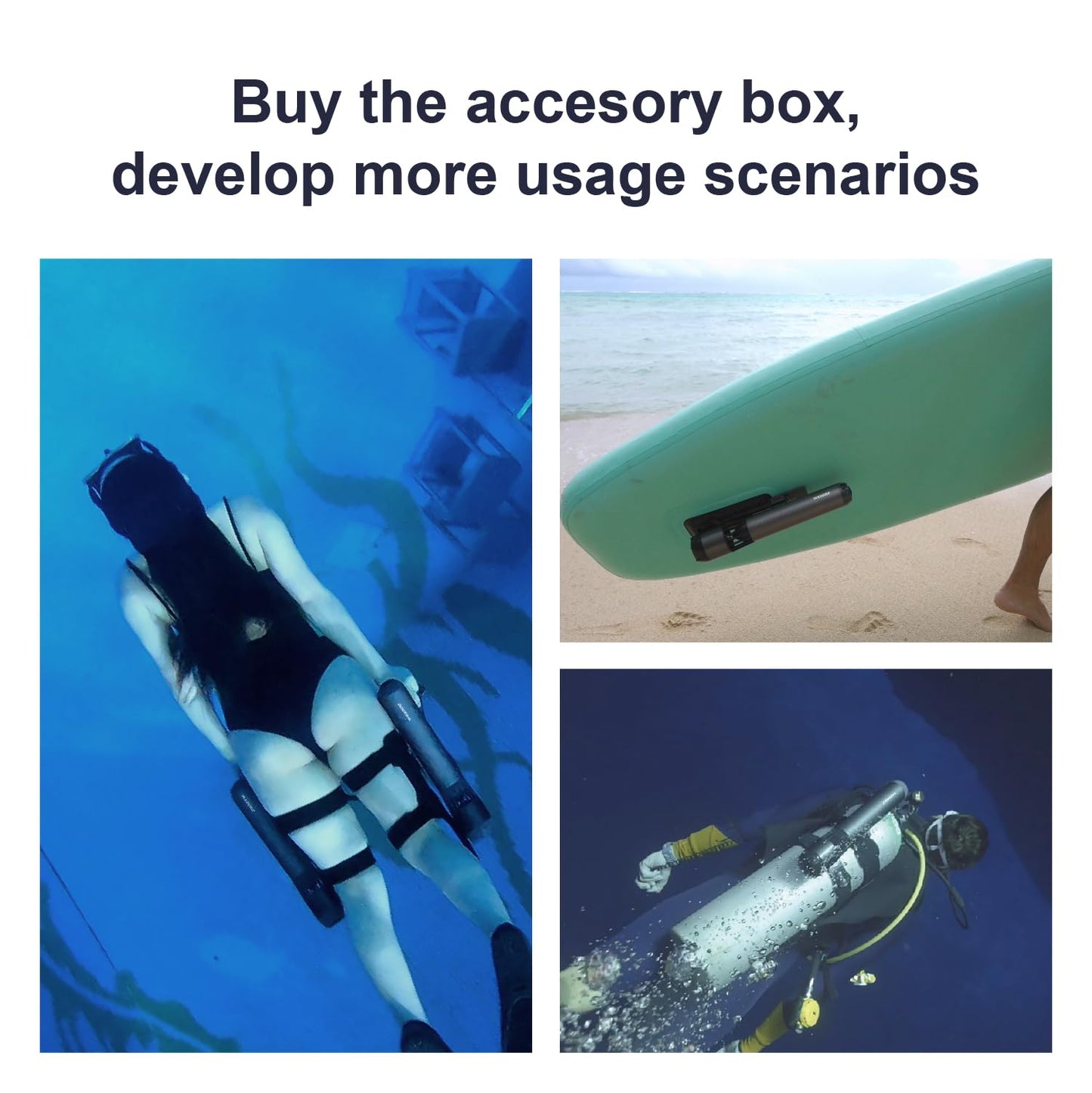 Subnado Unterwasserscooter, kompakt und tragbar, für Schwimmen und Tauchen