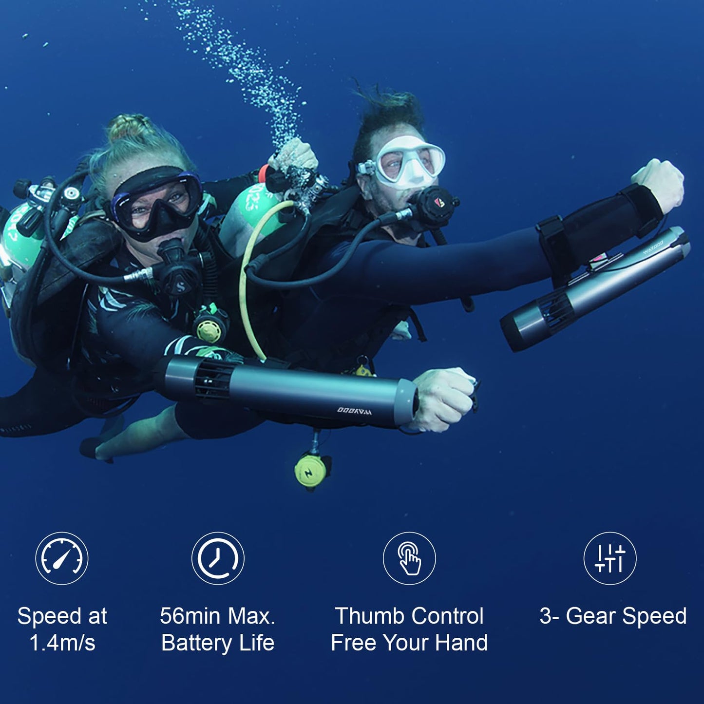 Subnado Unterwasserscooter, kompakt und tragbar, für Schwimmen und Tauchen