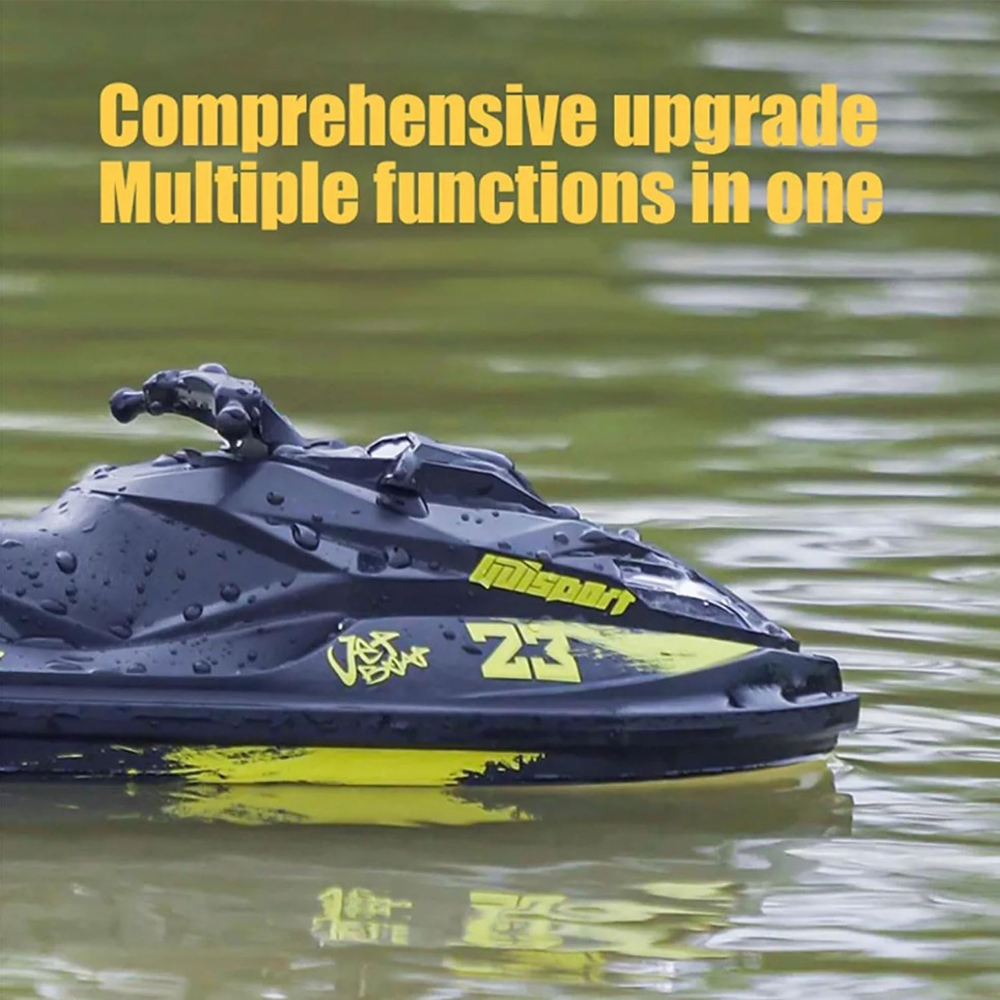 captainrc RC Jet Boot, bürstenlos, 25+ KPH, für Seen und Flüsse, mit 2 Akkus