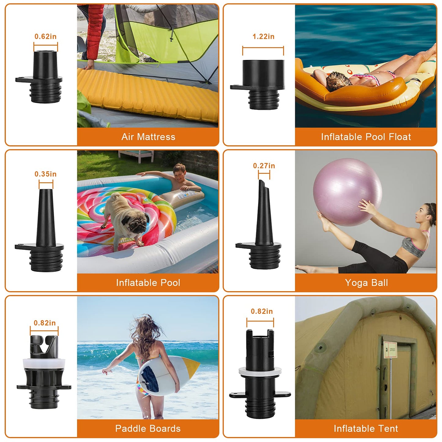 AGPtEK Elektrische SUP Pumpe, 6000mAh, 16 PSI, tragbar und wiederaufladbar