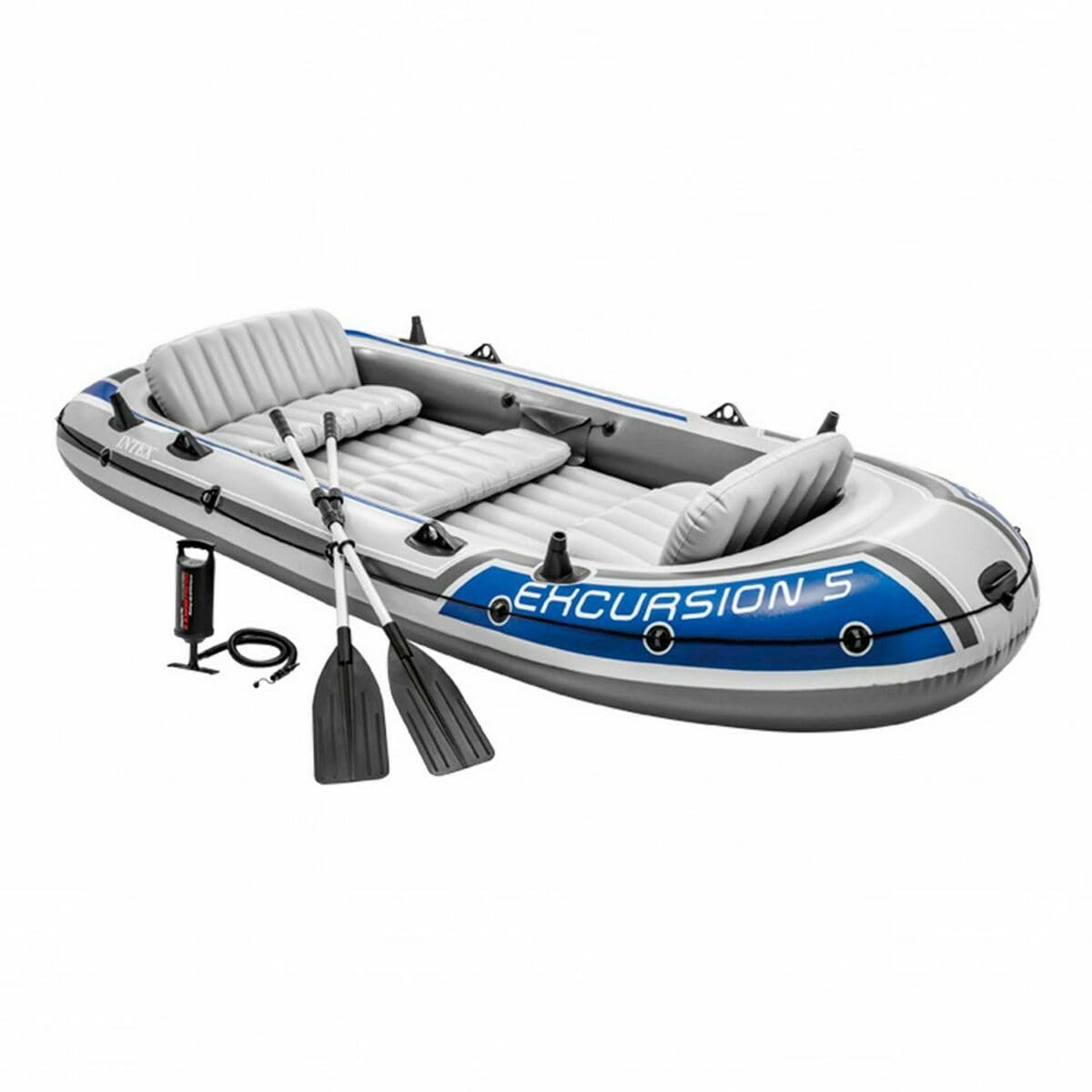 Intex Excursion 5 Schlauchboot Set, für 5 Personen, Mehrfarbig