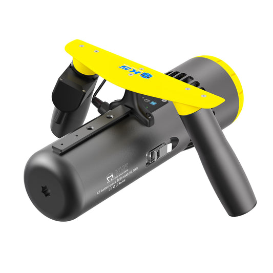 Edge K5 Unterwasser-Scooter, 50 m wasserdicht, 60 Min Laufzeit, Gelb