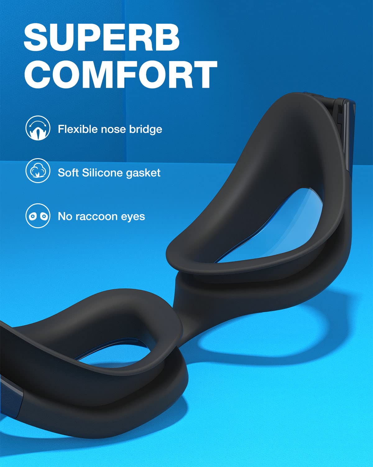 ZIONOR G1 Schwimmbrille, polarisiert, Anti-Nebel, UV-Schutz, für Erwachsene