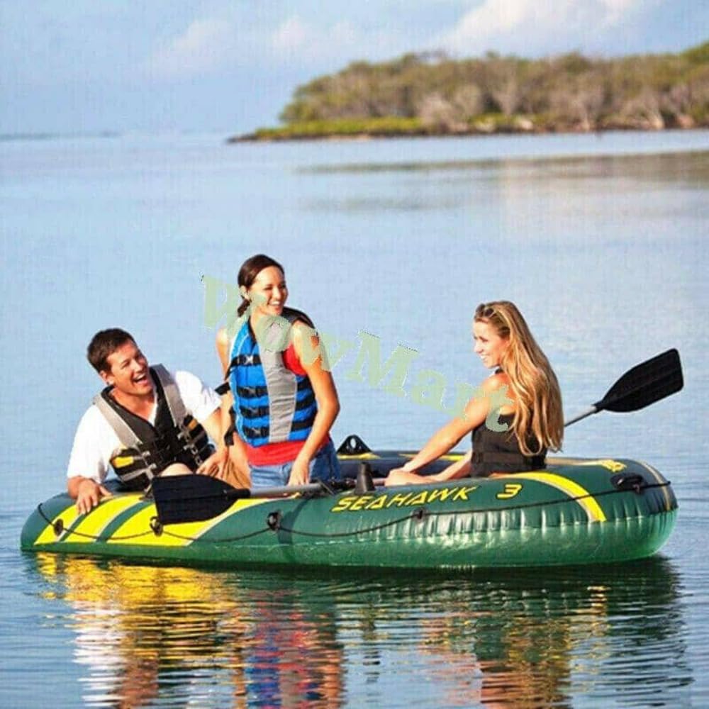 Intex Seahawk 3 Schlauchboot, für 3 Personen, inklusive Paddel, Grün