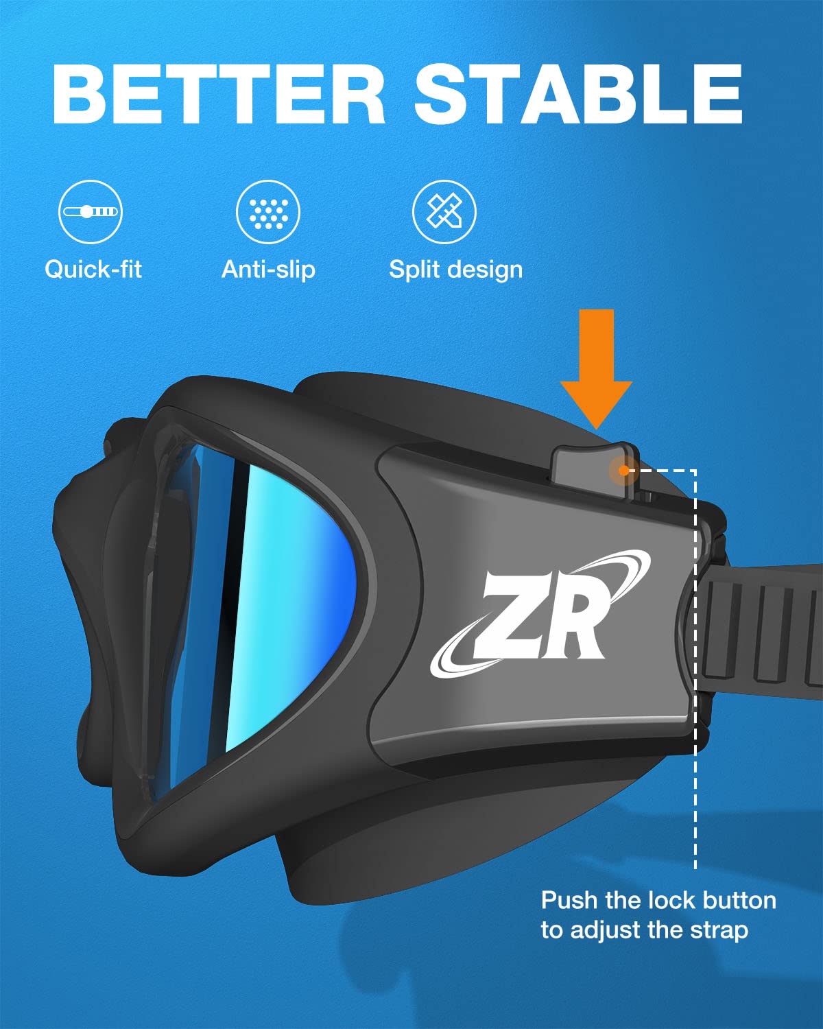 ZIONOR G1 Schwimmbrille, polarisiert, Anti-Nebel, UV-Schutz, für Erwachsene