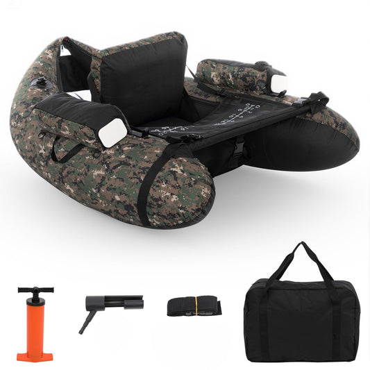 LEADZM aufblasbares Angelboot, Camouflage, 150 kg Tragkraft