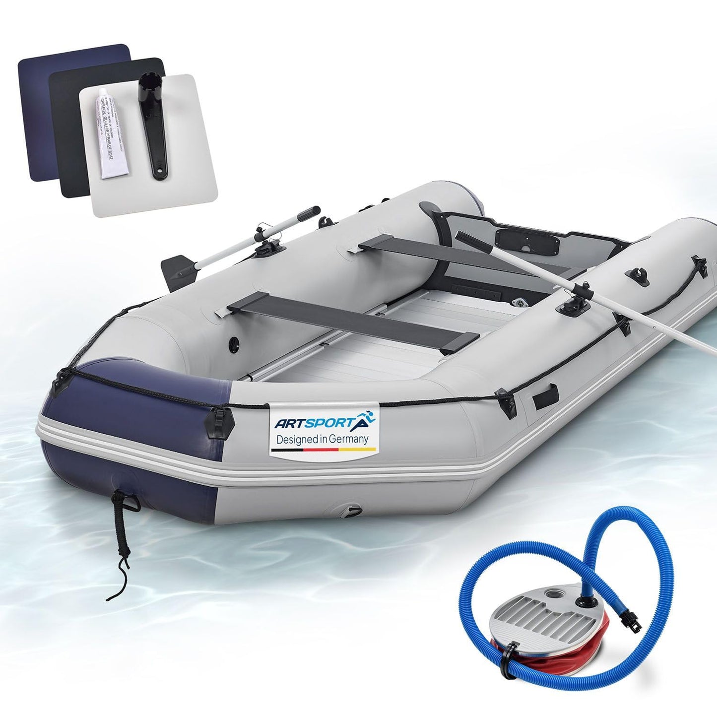 ArtSport Schlauchboot mit Aluboden, 3,80 m, für 6 Personen