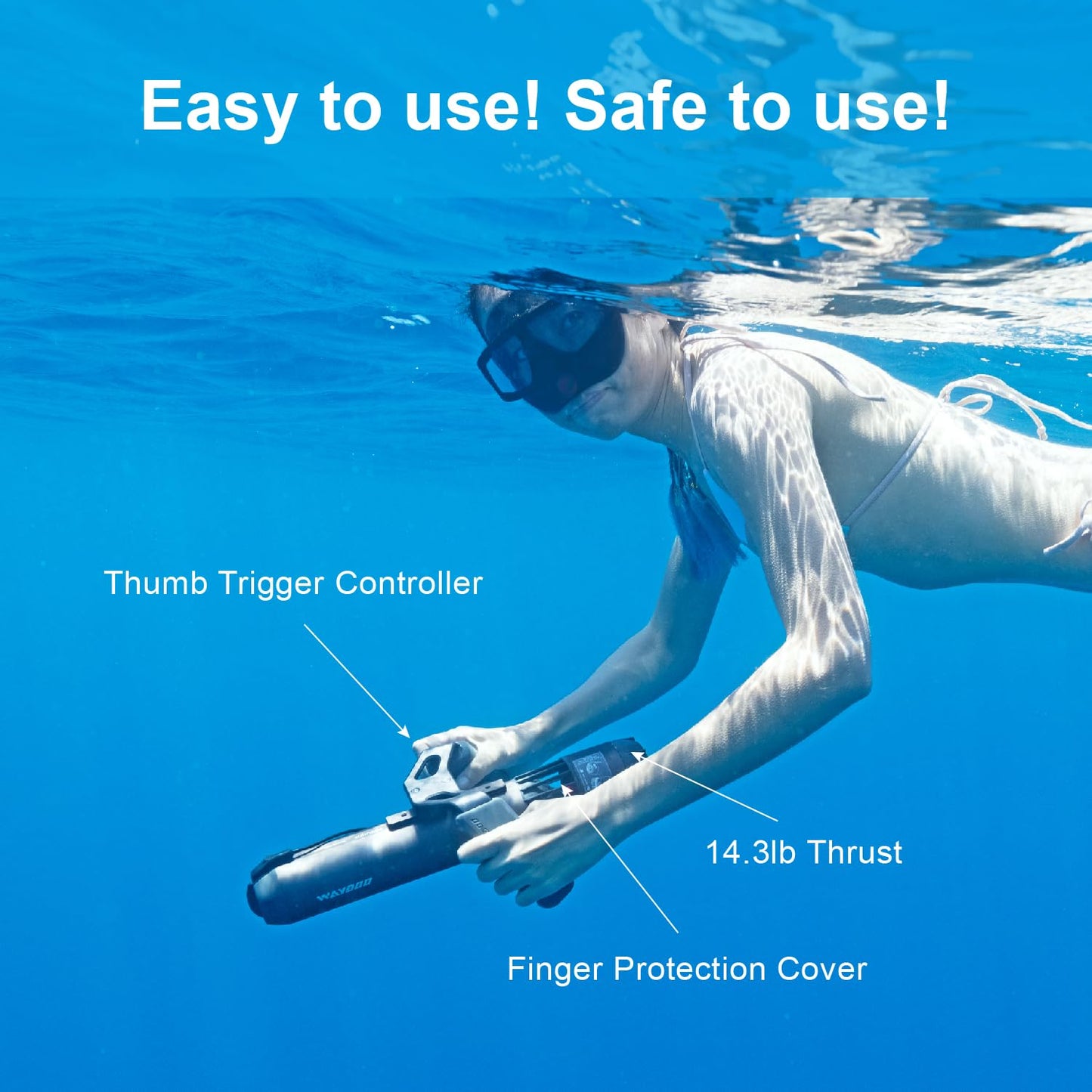 Subnado Unterwasserscooter, kompakt und tragbar, für Schwimmen und Tauchen