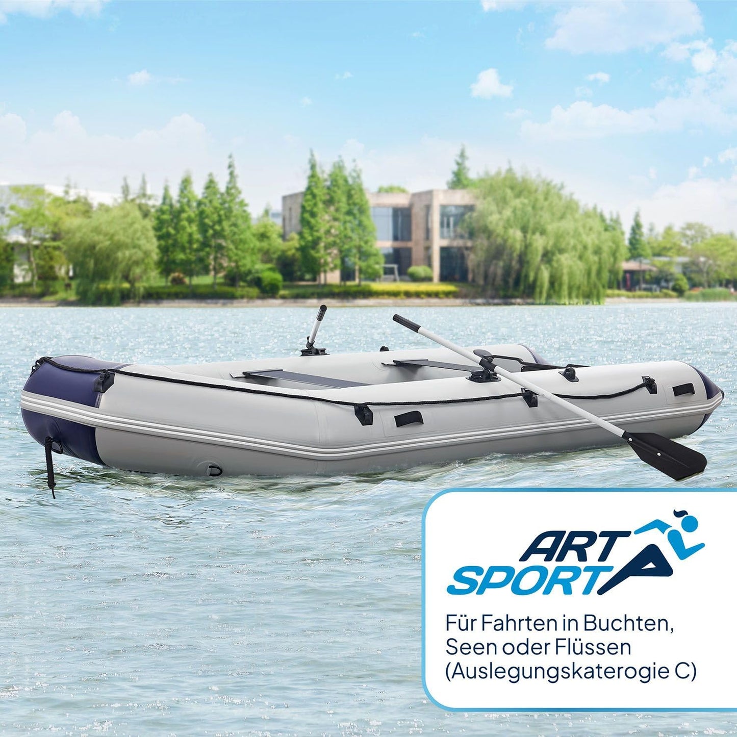 ArtSport Schlauchboot mit Aluboden, 3,80 m, für 6 Personen